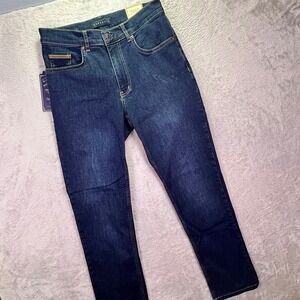 NWT McKenzie Tribe Mens Jeans 32x30 Dark Wash Range Worn Saddle Stitched 61889